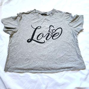 Shein Curve Women's Grey crop top